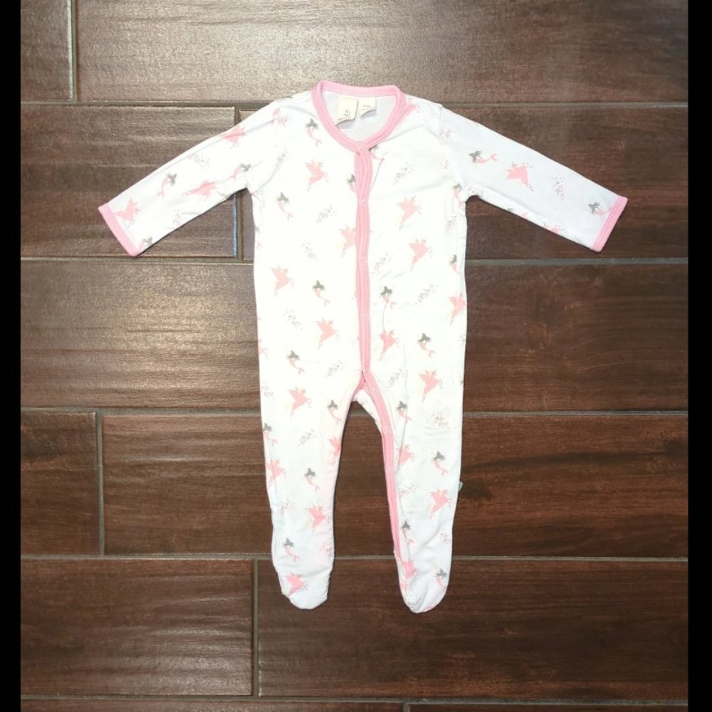 0/3 M Kyte Baby Mythical Snap Footie Sleeper HTF Retired Bamboo